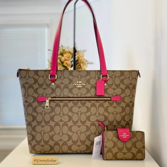 Coach Handbags - Coach Purse & wallet Gallery Tote Shoulder Bag In Signature Canvas